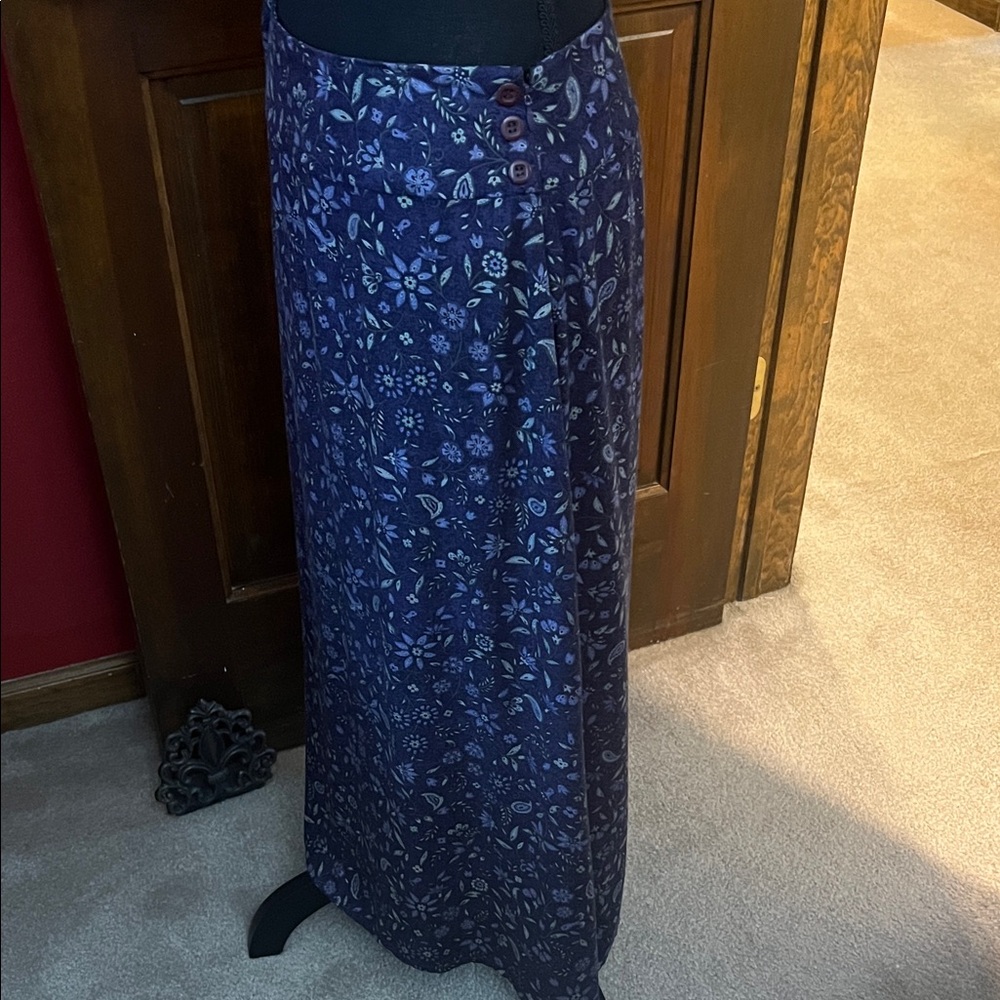 Talbots Purple Floral Print Skirt